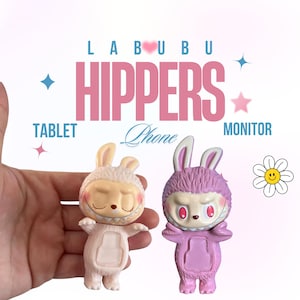 Labubu Rabbit Phone Hipper Blind Box – Mystery Charm Bunny Figure for Phone or Laptop | Kawaii Creepy-Cute Toy Collectible DIY Phone Charm