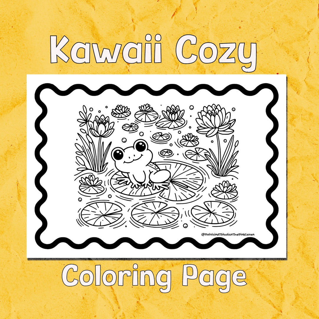 Cute Coloring Page Cozy Coloring Pages Kawaii Coloring Sheets Easy and ...