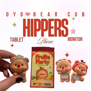 OYO Bear Fruit Series Blind Box – Mystery Mini Clip-On Bear Toy for Phone or Laptop | Kawaii Decorative Hipper Figures DIY Phone Charms