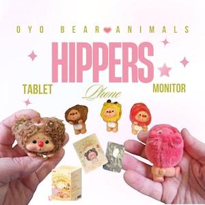 OYO Bear Animal Party Series Blind Box – Mystery Peeker Bear Toy for Phone or Laptop | Kawaii Party Favor Hipper Figures DIY Phone Charms