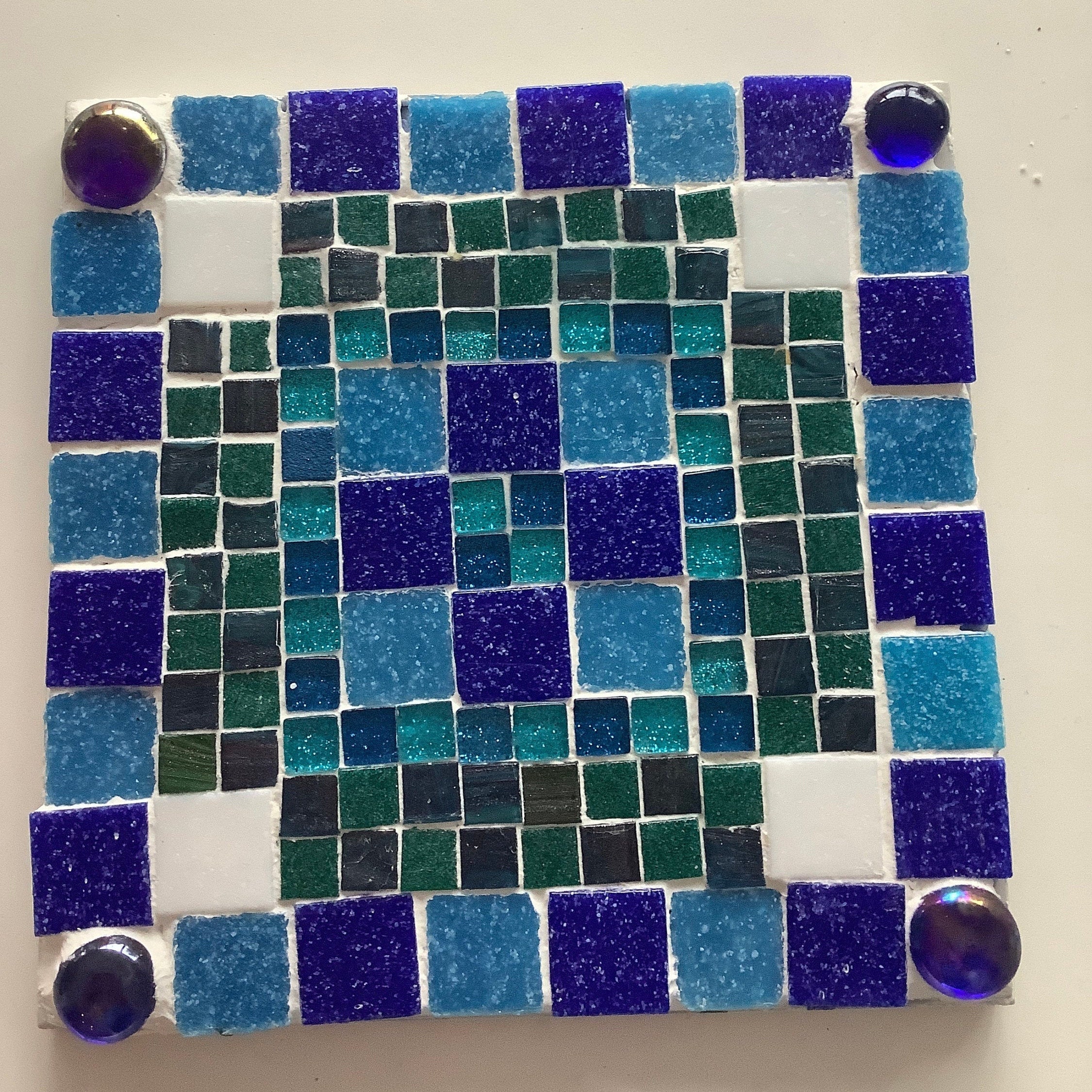 Mosaic Plaque a Wide Variety of Colours and Patterns Etsy