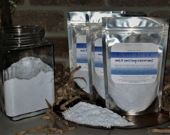 Peppermint Foot Soak: Epsom Salt & Coconut Oil (7 oz)