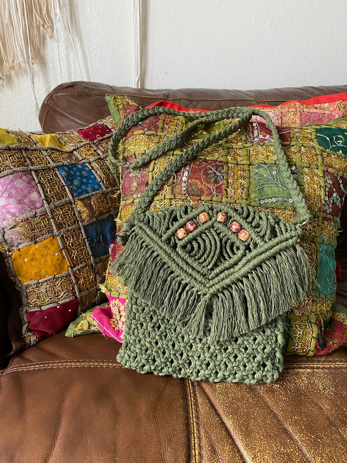 Macrame Crossbody Bag Etsy