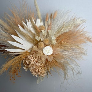 Blush Dried Flower Bouquet: Bohemian Wedding Decor