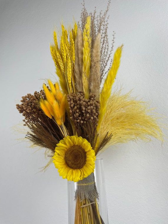 Dried Sunflower BouquetsSunflower Arrangement Rustic Etsy