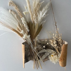 Boho Wedding Backdrop: Preserved Palm & Bunny Tail Grass Decor