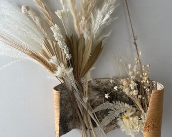 Boho Wedding Backdrop: Preserved Palm & Bunny Tail Grass Decor