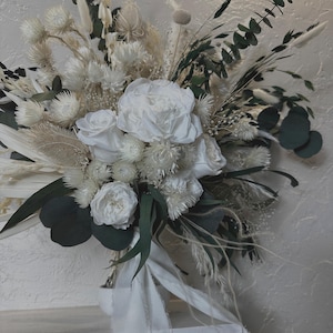 Bouquets for wedding Greenery Eucalyptus Bouquet for Bride ,Bridal Greenery bouquet,Sage Ivory Bouquet ,Wild Bouquet for wedding