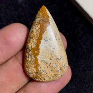 Picture Jasper Cabochon__ Pear Cabochon__ 41x24x6 MM__ 41 CTS__ #A6
