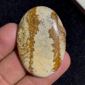 Picture Jasper Cabochon__ Oval Cabochon__ 42x29x6 MM__ 56 CTS__ #A4