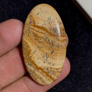 Picture Jasper Cabochon__ Oval Cabochon__ 45x25x6 MM__ 48 CTS__ #A2