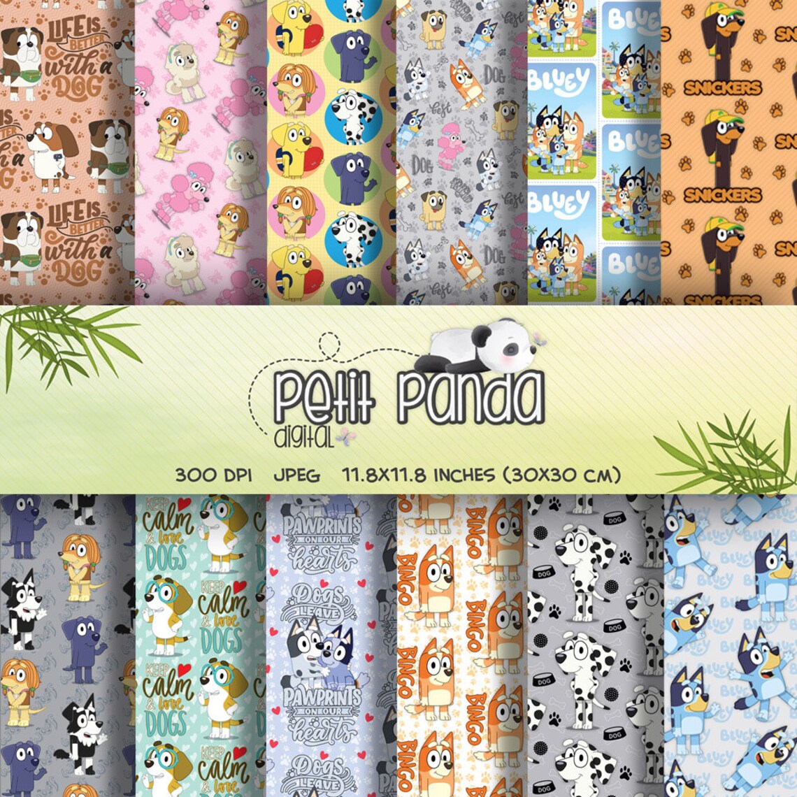 Bluey Digital Paper Printable Scrapbooking Decor Etsy Australia