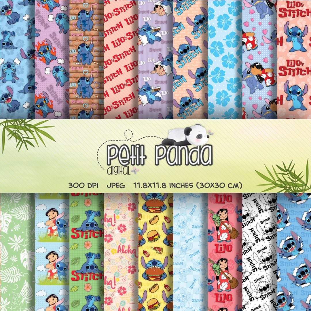 Lilo and Stitch Digital Paper Printable Scrapbooking - Etsy