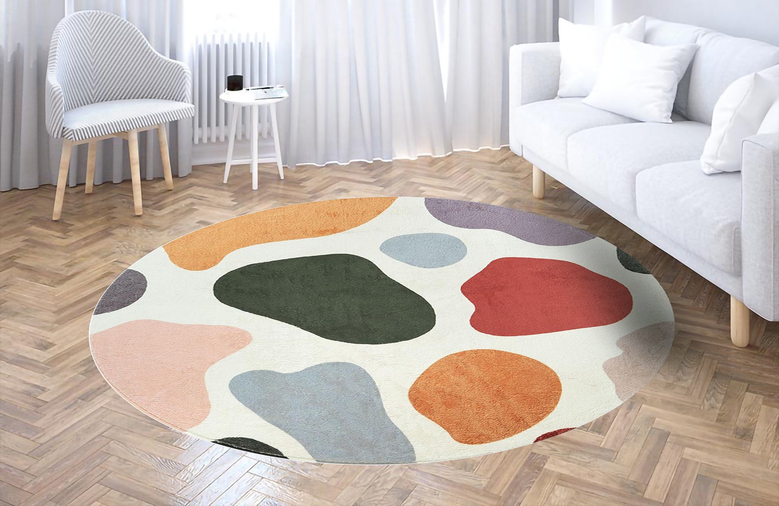 Nordic Style Abstract Rug Abstract Aesthetic Dorm Carpet Etsy