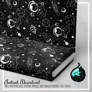 Seamless Patterns Design Chatastronaut Black/Star, Galaxy