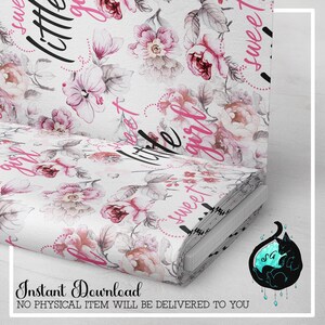 Seamless Digital Pattern Design / Sweet Little Girl