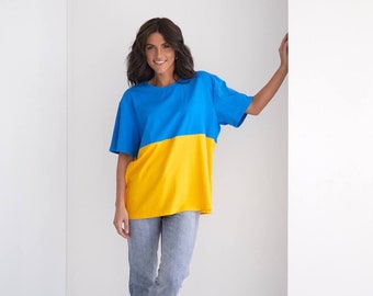 Blue and Yellow Shirt - Etsy