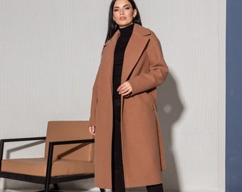caramel wrap coat