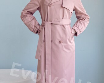 Dusty pink trench coat shop