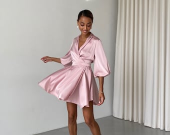 Silk Wrap Dress  Etsy