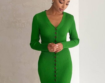 Casual Knit Dress - Etsy
