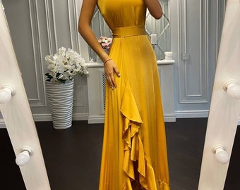 Mustard Yellow Dress - Etsy