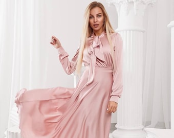 light pink dress modest