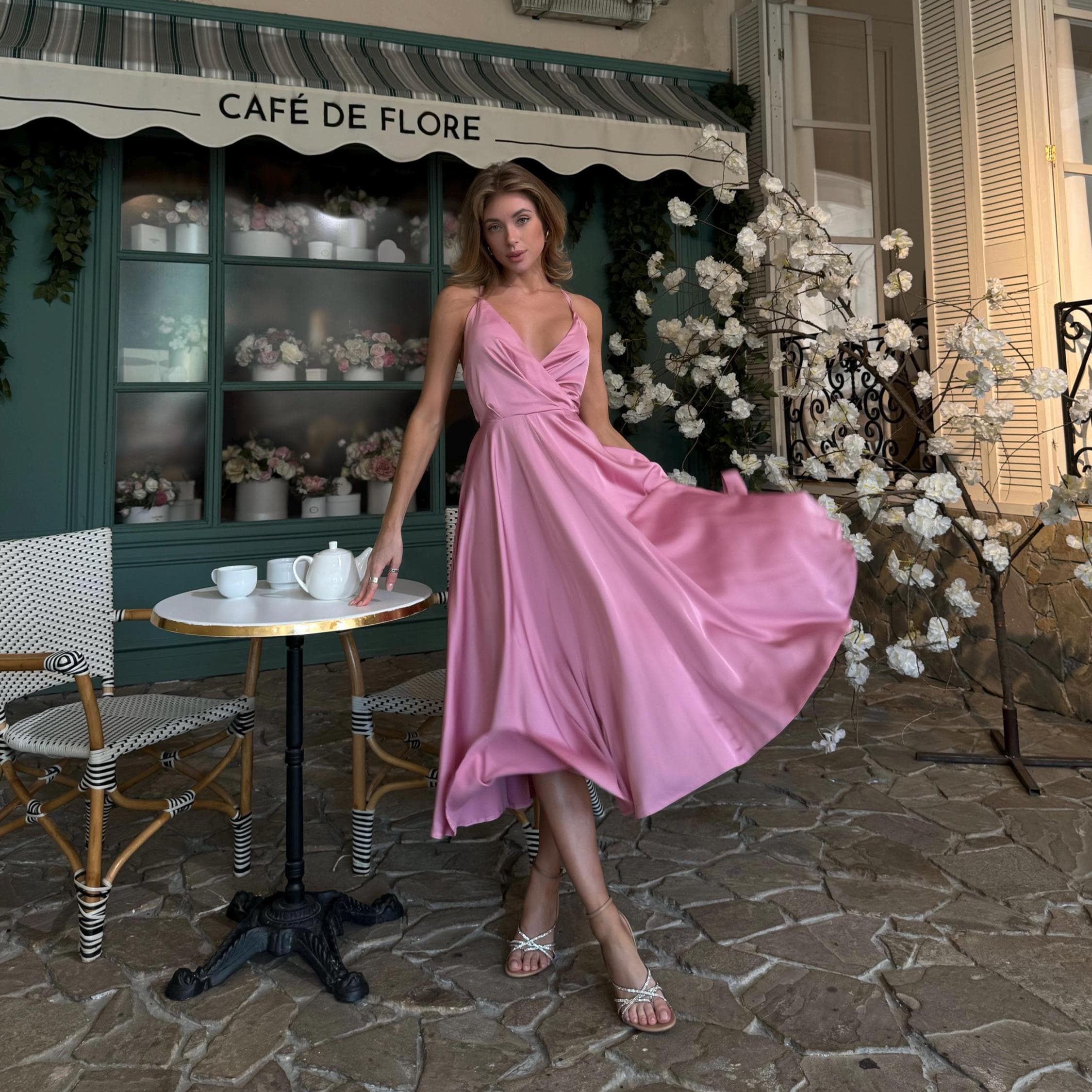 Prathima Hospitals Plunge Midi Skater Dress Pretty Little Thing