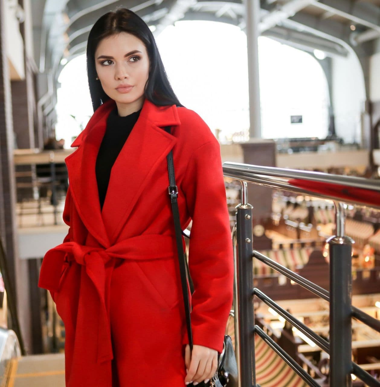 red wool jacket womens