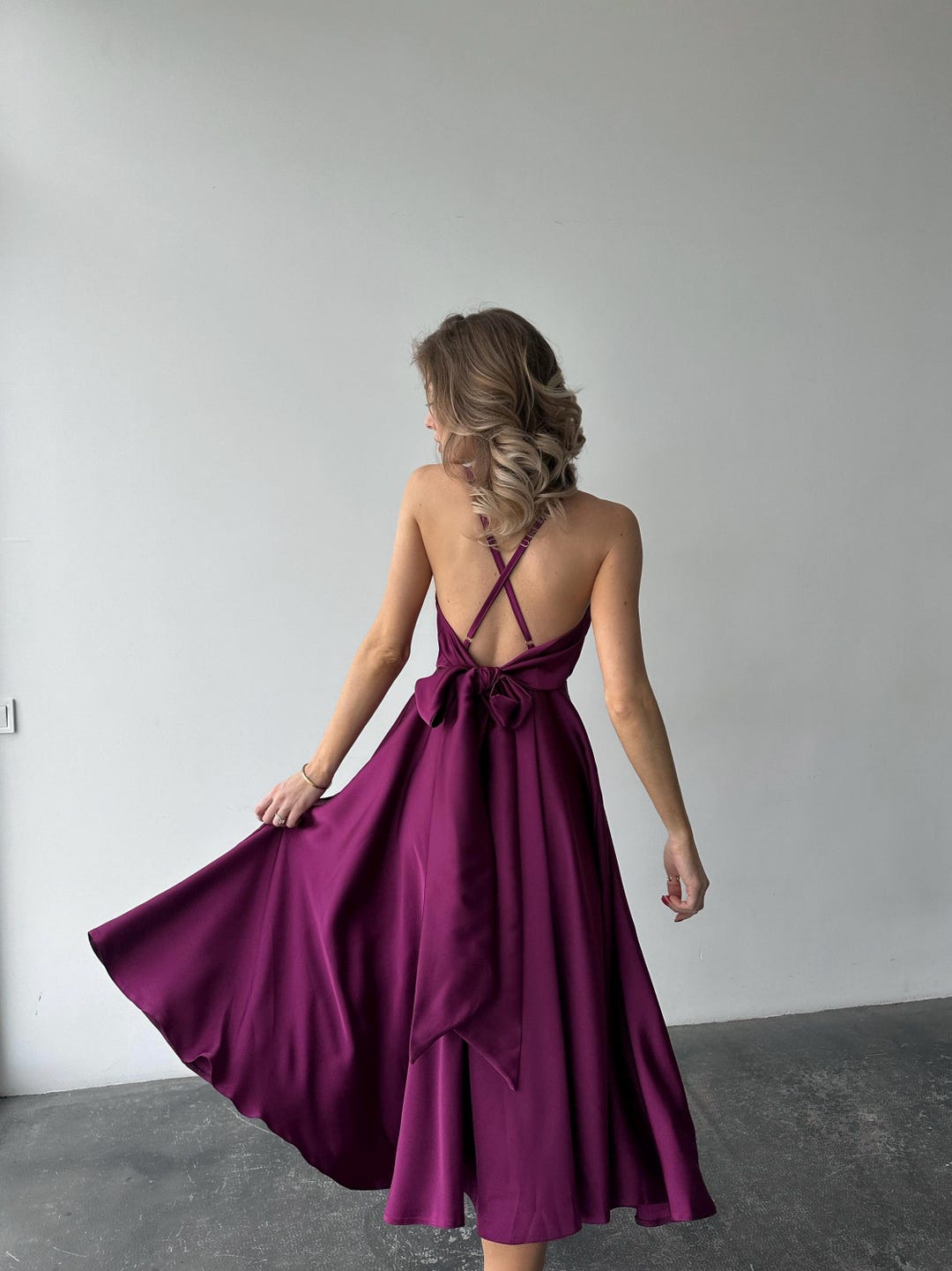 ross burgundy dress Bransley Dress main image 1