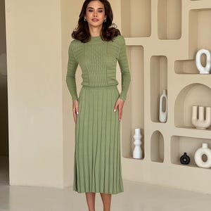 sage green long sleeve midi dress ASOS Design Sequin Long Sleeve Open Back Midi Dress Sage Green Tall Size 12