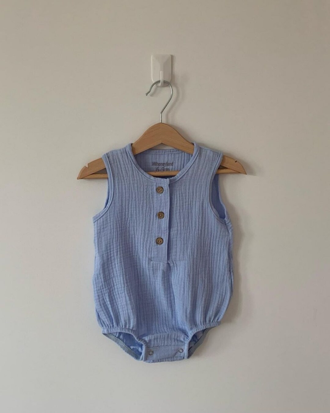 Gender Neutral Baby Romper for Summer, Sleeveless Muslin Romper for Infants, Lightweight and