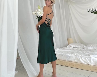 Forest Green Cowl Neck Silk Satin Top Open Back Emerald Green Adjustable Spaghetti Straps Blouse,plunging Back,cute Backless Shirt,low Back - Etsy Forest Green Cowl Neck Silk Satin Top Open Back Emerald Green Adjustable Spaghetti Straps Blouse,plunging Back,cute Backless Shirt,low Back - Etsy