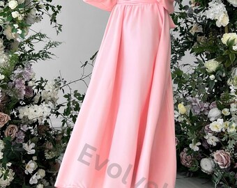 関税込 Rotate シルク ピンク ミディ丈 ドレス Dior《ミディドレス》ピンク シルクシャンタン フレア DHL 直営