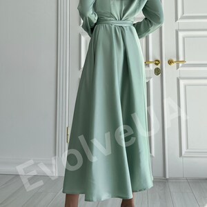 THE SORRRNTO LACE MIDI DRESS - PISTACHIO main image 1