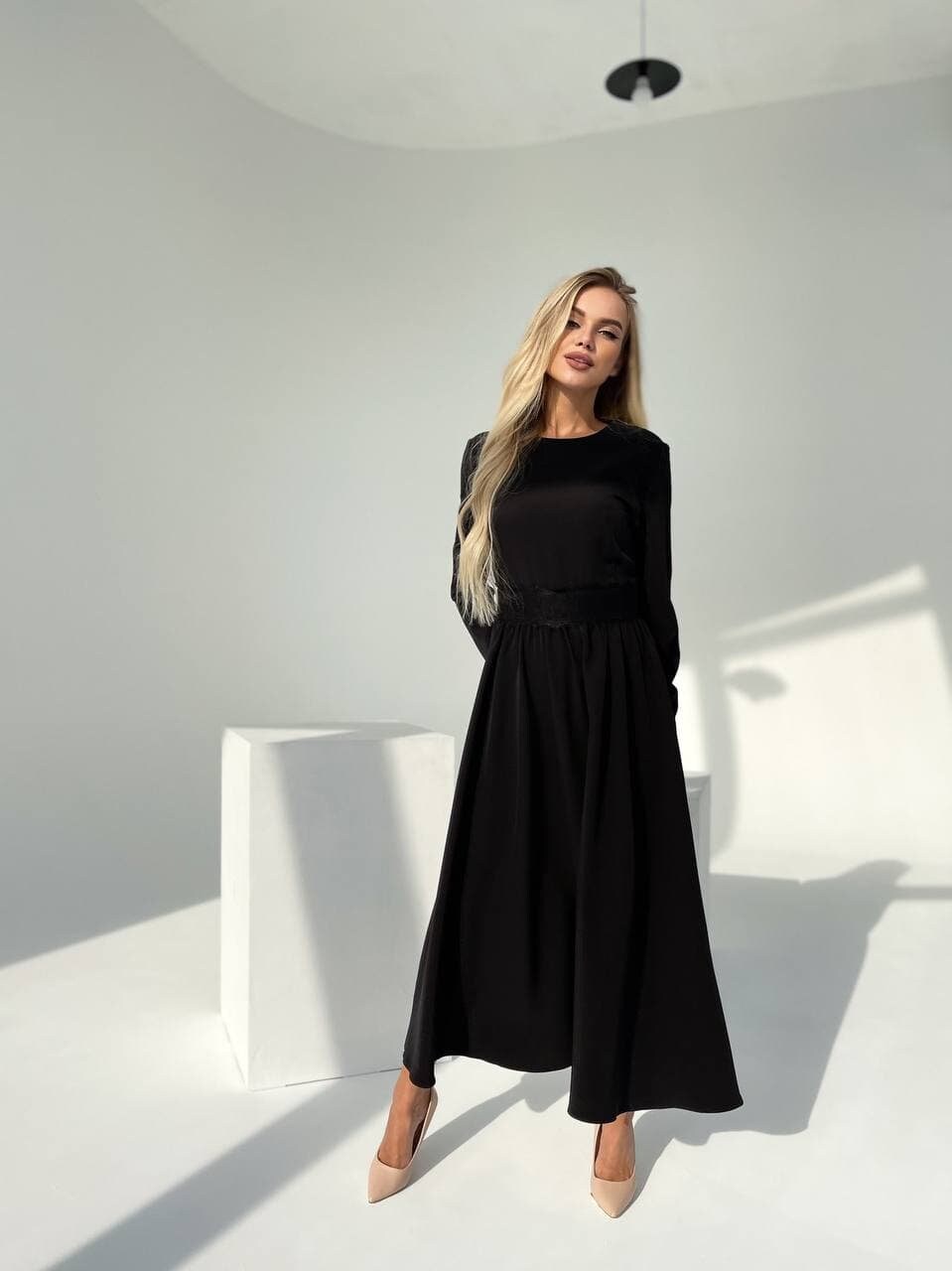 black date night dress It All Makes Sense Black Midi Dress  Shop the Mint