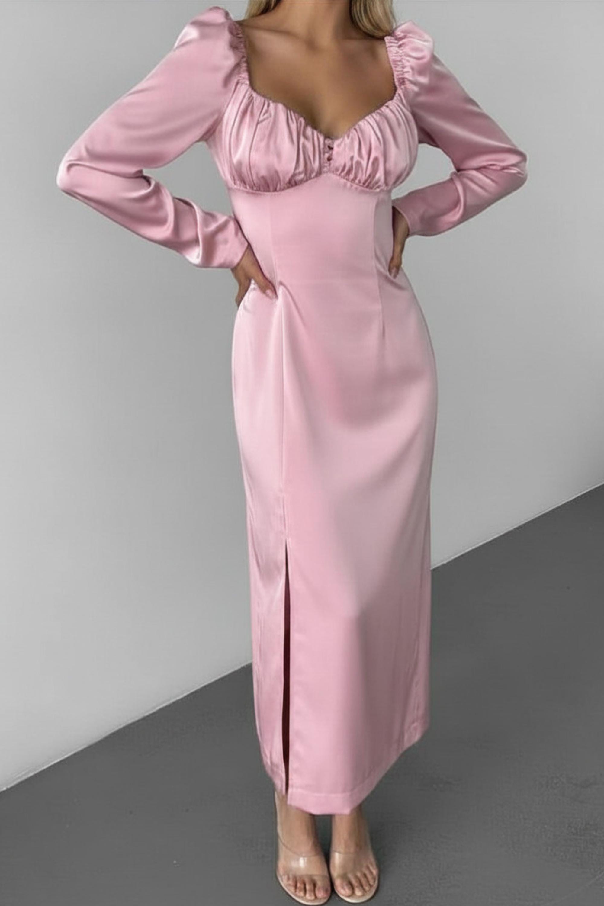 Buy Hot Pink Puff Sleeve Dress Online In India - Etsy India