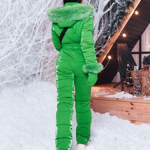 Hot Pink Women Ski Jumpsuit, Winter Snow Suit for Women, Warm Overalls Womens, Snowboarding suit women, Ski One-piece for Women, Snowsuit image 10