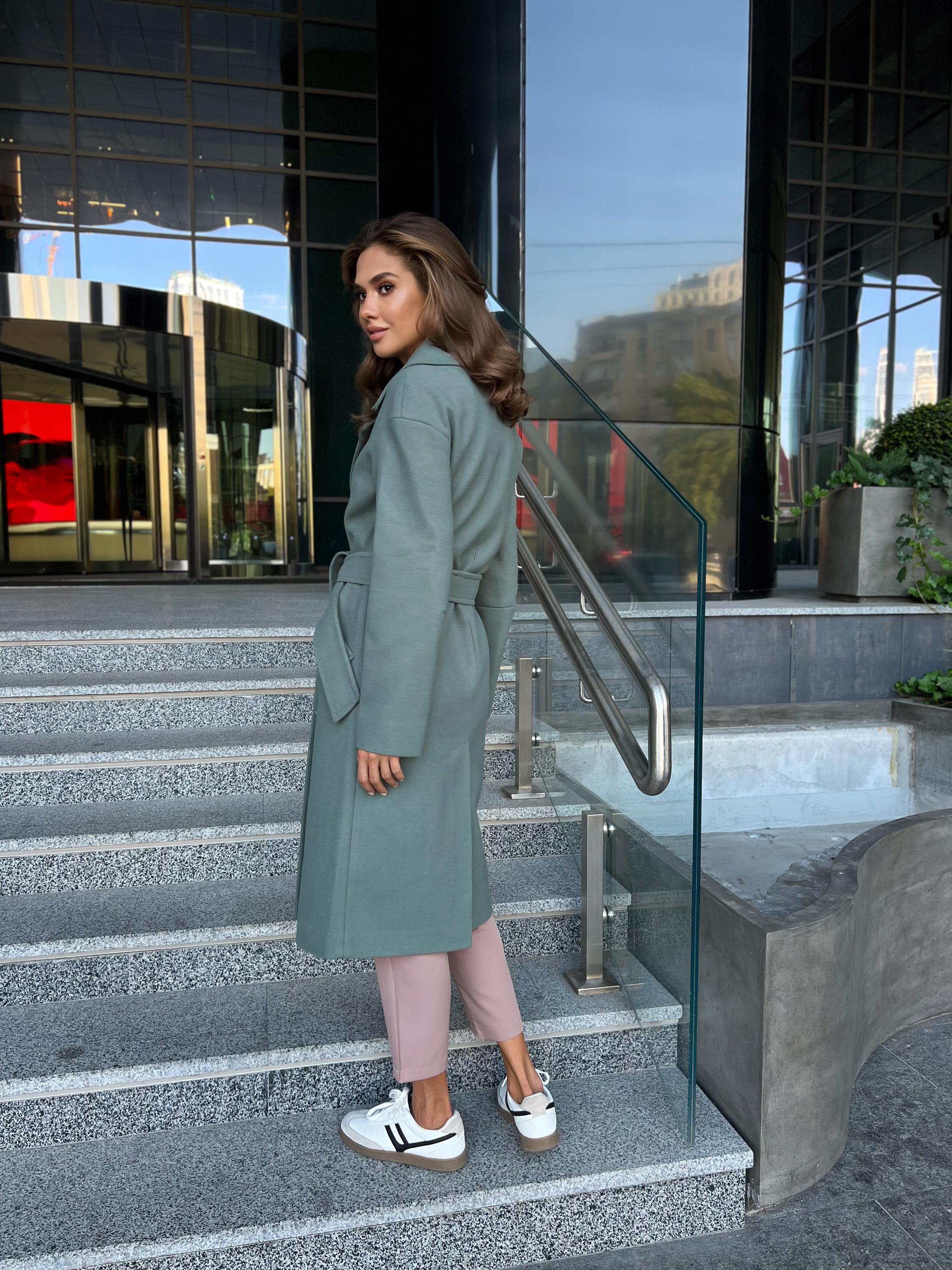 オリーブグリーンのウールラップコート（レディース） - Etsy 日本