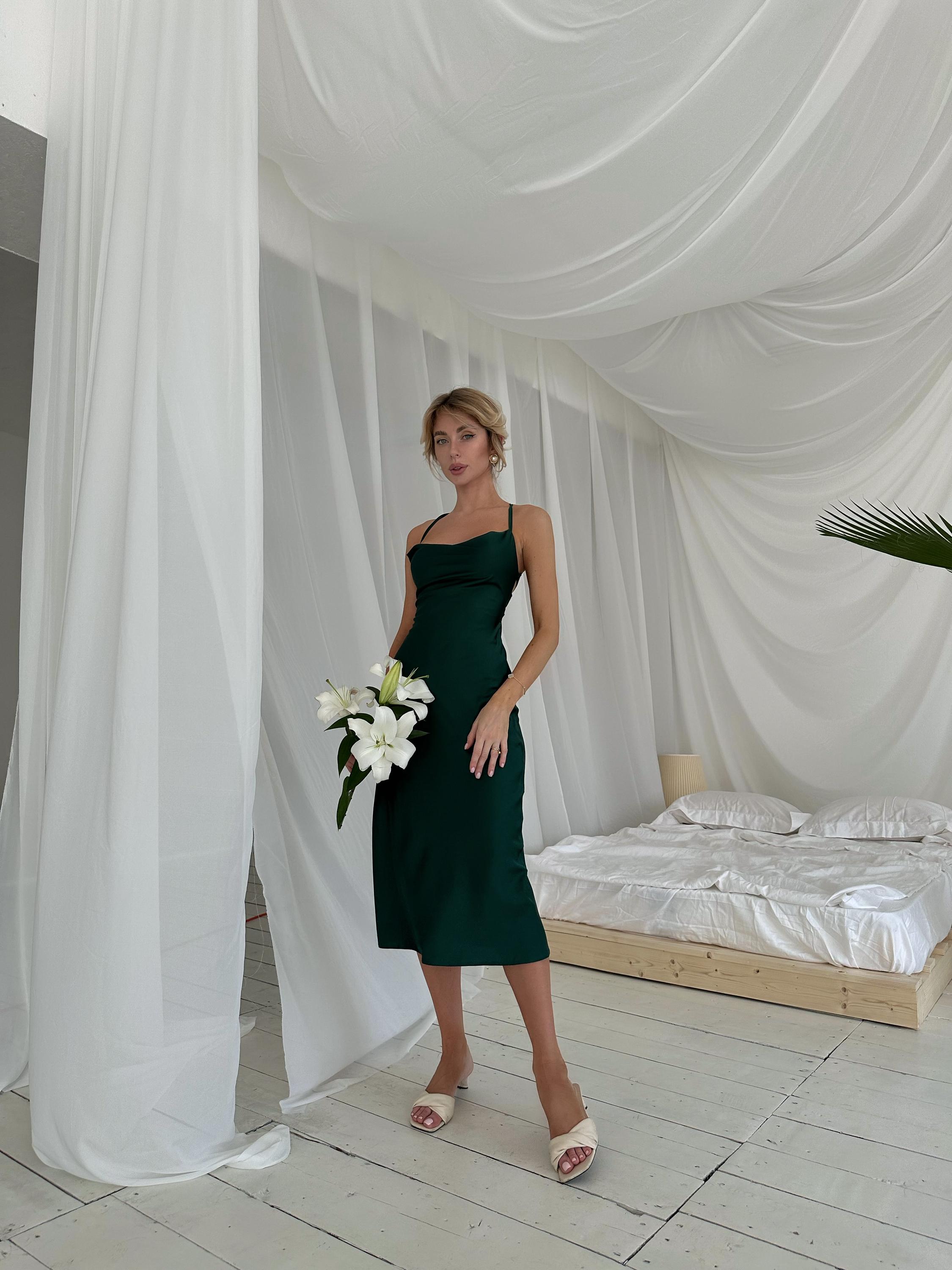 green emerald velvet dress Dark Green Satin Slip Dress  Emerald Evening Midi & Holiday Gift S / Dark Green