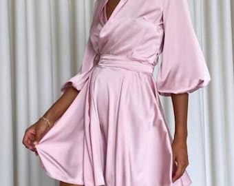hot pink asymmetric wrap neck dress Panama Strapless Maxi Dress Hot Pink main image 1