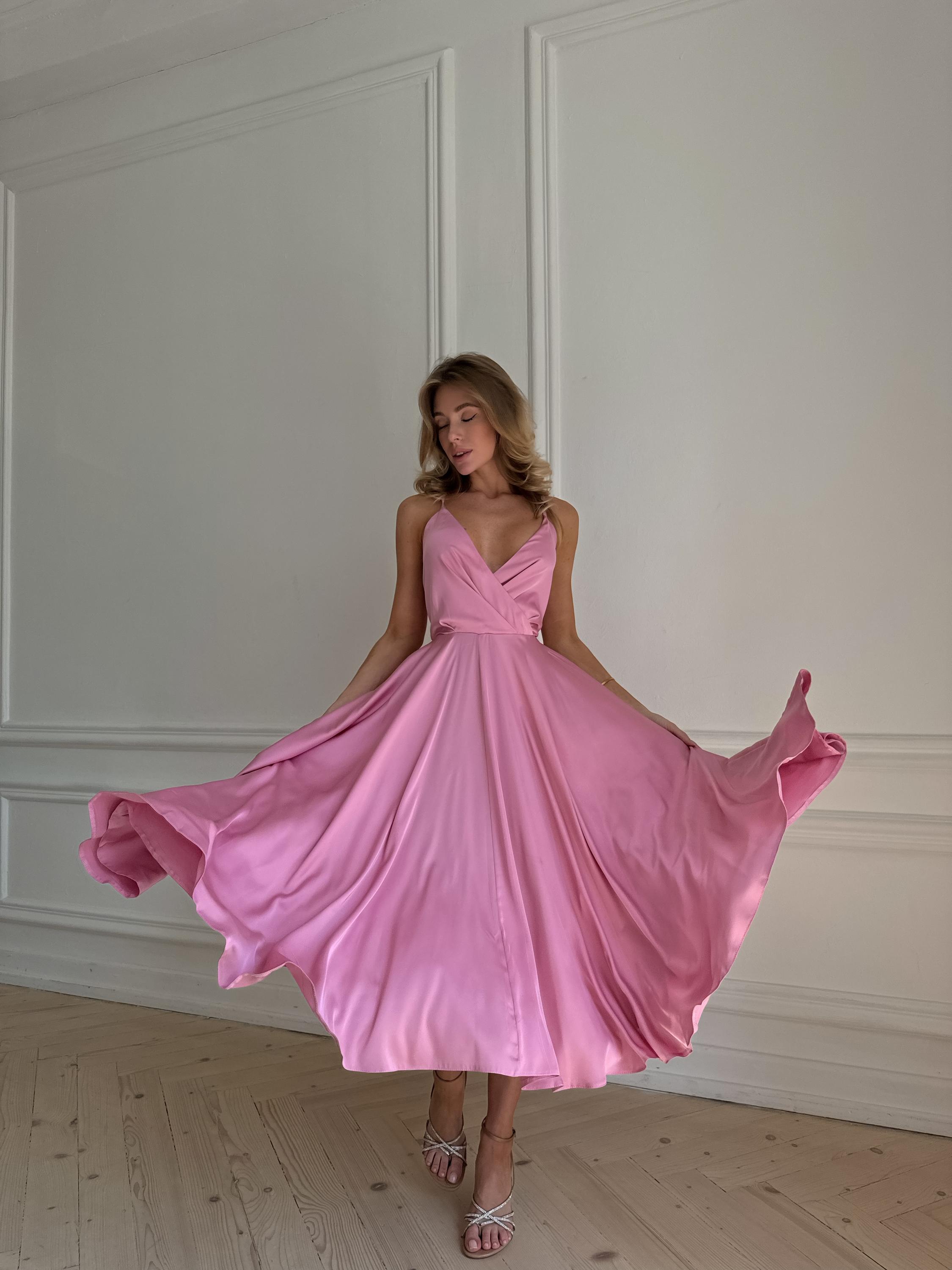 open lace back dress Pretty In Pink Maxi Dress main image 1