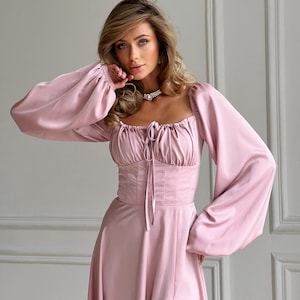 pink bridesmaid dresses with sleeves Modest LDS Blush Pink Bridesmaid Dresses with Sleeves