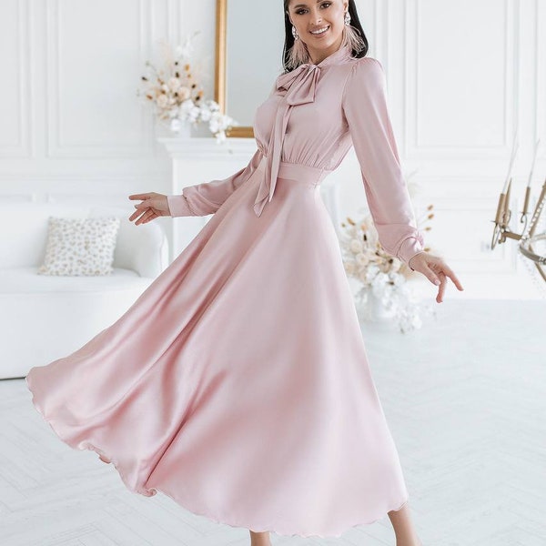 Dusty Pink Dress Etsy