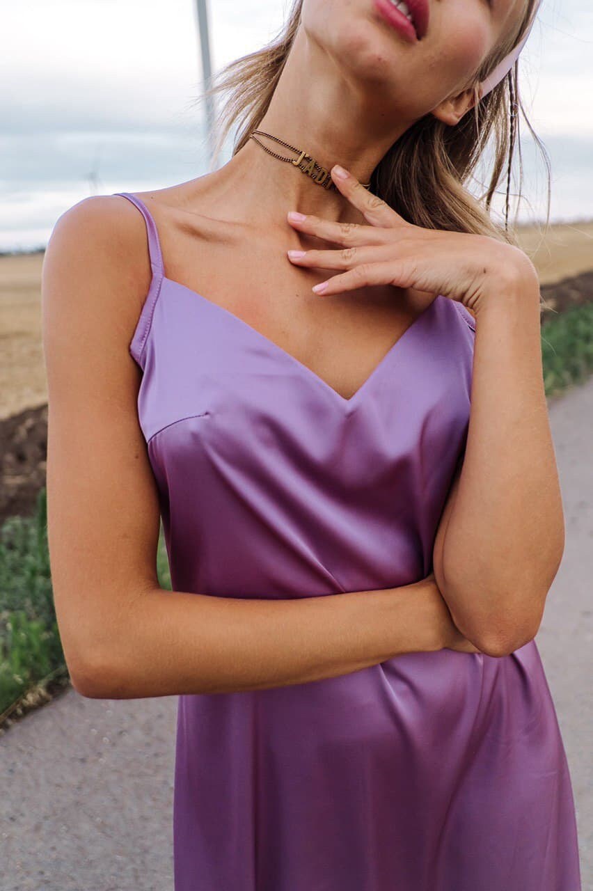 pink satin slip