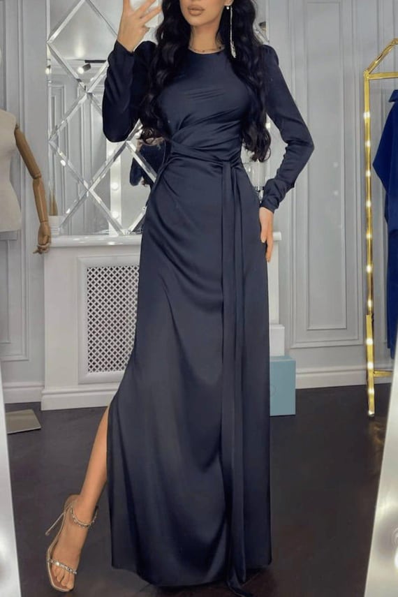 fitted lace wedding dress Hotexy Women's Long Sleeve Maxi Dress Cotton Square Neck Casual Slim Solid  Fall Winter Flowy Long Dresses with Pockets,A Army Green,X-Small at Amazon  Women's Clothing store main image 0