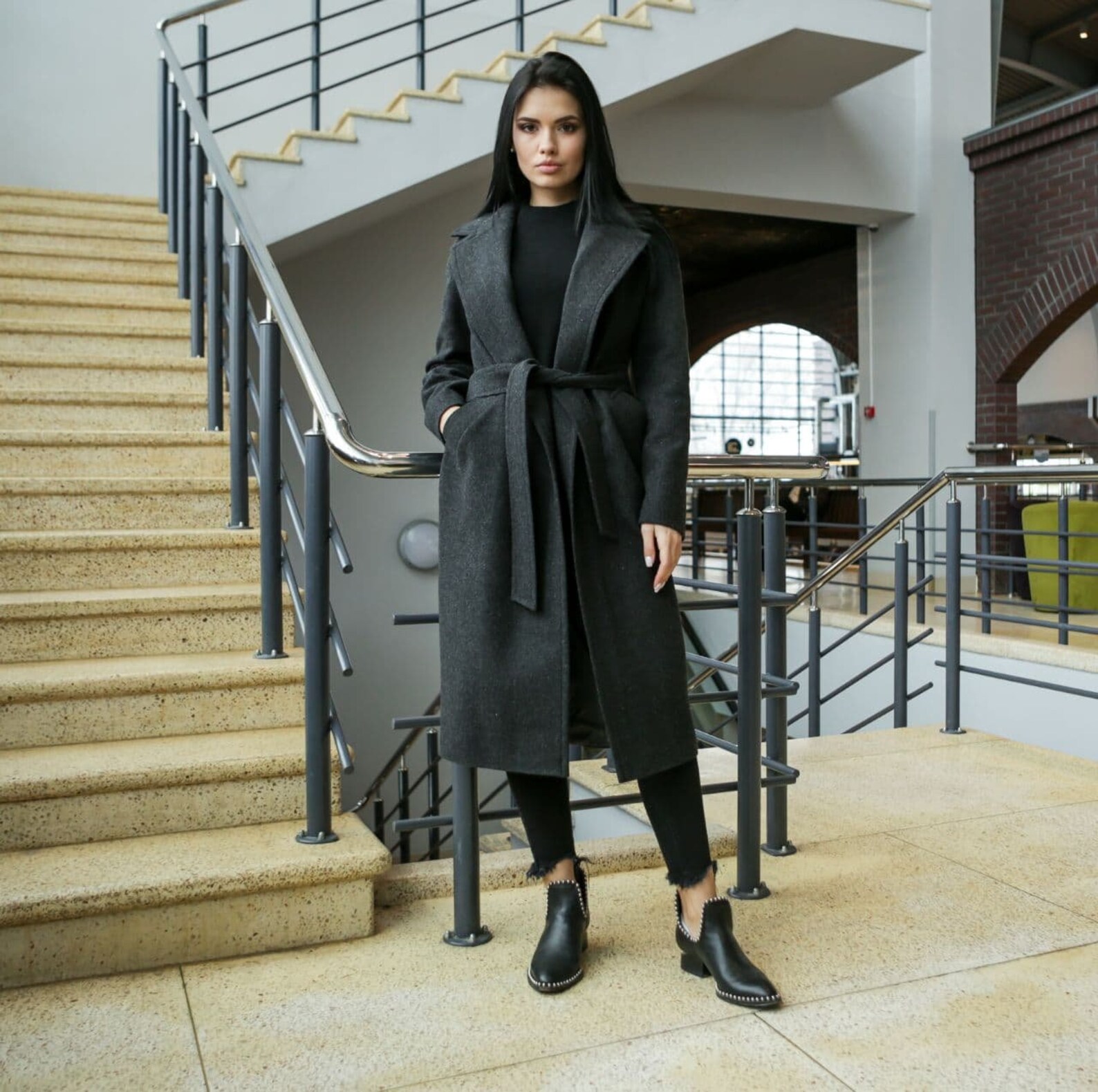 Grey Wrap Coat for Women Wool Wrap Coat Wrap Wool Coat for Etsy