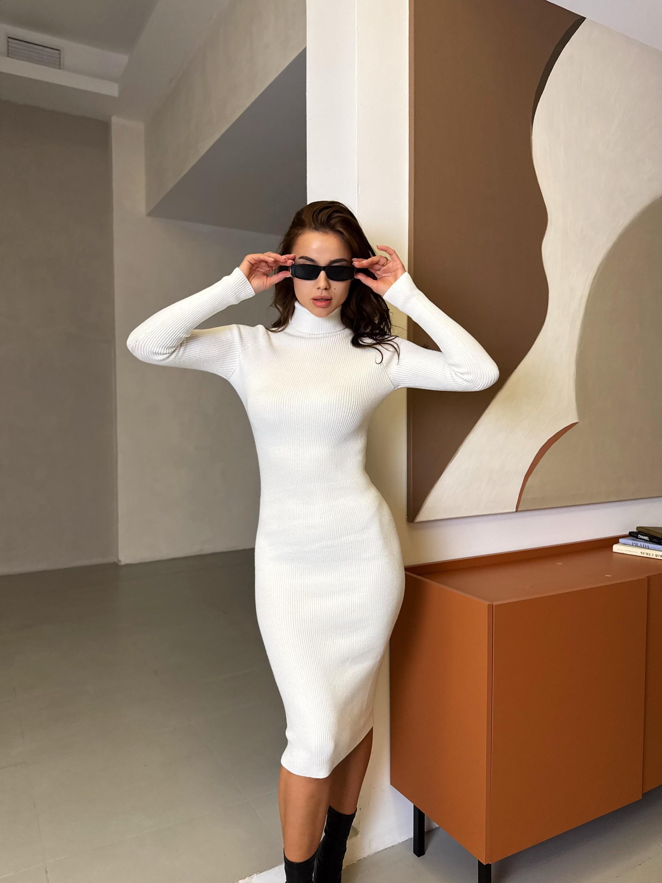 midi sweater bodycon dress midi sweater dresses for women Striped Long Sleeve Bodycon Knit Midi  Sweater Dress, Green / M