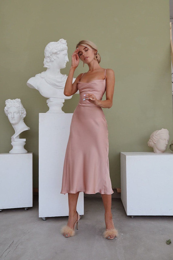 pink slip dress