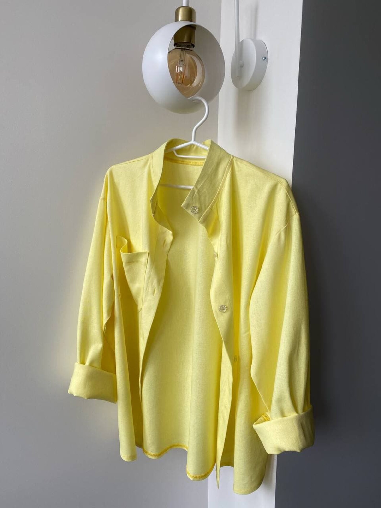 Yellow Linen Shirt for Women Illuminating Yellow Shirt Etsy